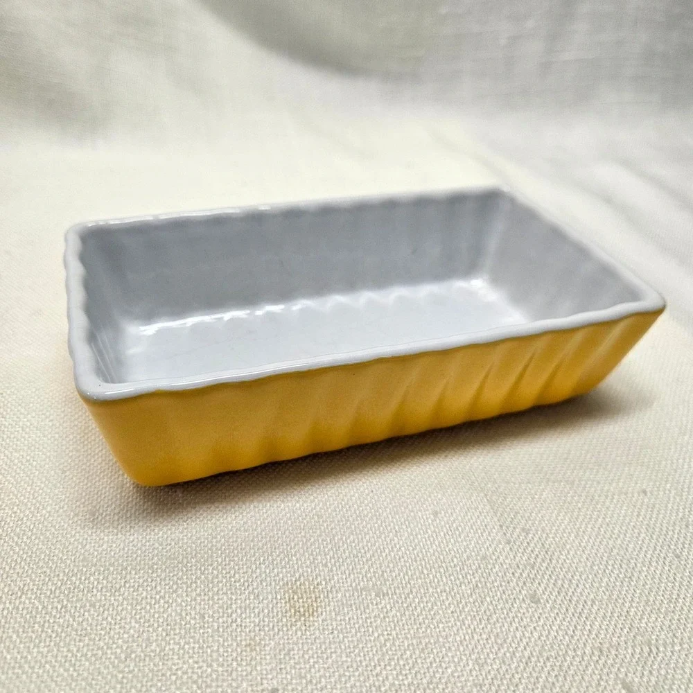 Holiday Mini Loaf Pan Set of 4 Mini Multicolor Ceramic Christmas Decor baking‎